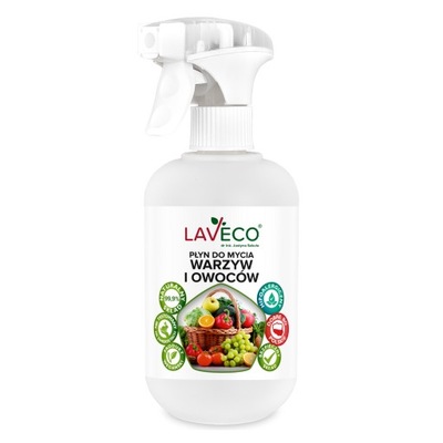 LAVECO Naturalny płyn do mycia warzyw i owoców 0,5