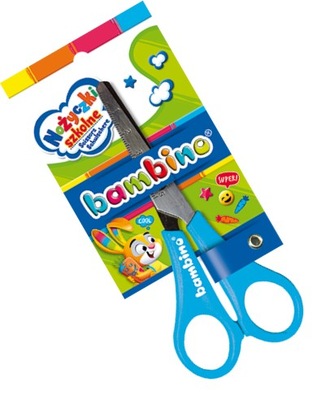 BAMBINO NOŻYCZKI SZKOLNE Z PODZIAŁKĄ bezpieczne