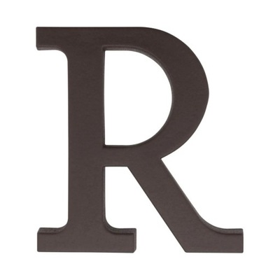 Litera oznaczenie na dom "R" brązowa
