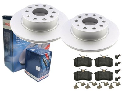 Гальмівні диски + гальмівні колодки bosch задня audi a3 8p1 seat altea фото №1