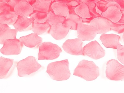 Płatki róż jasny różowy w woreczku 500 sztuk