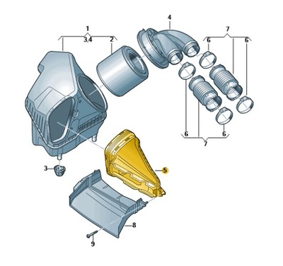 Направляющая всасывающая фильтра воздуха audi rs6 c7 фото №1