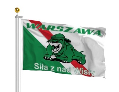 Flaga Warszawa Siła z nad Wisły 150x90 cm Warszawa Polska