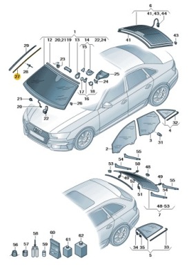 Новая  оригинальные audi оригинальный номер молдинг крепёжная 8w0845454 фото №1