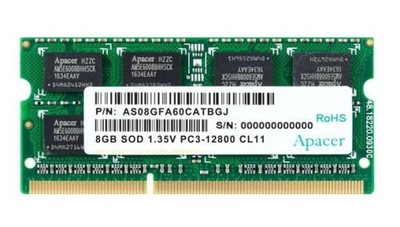 Pamięć SODIMM DDR3 APACER 8GB (1x8GB) 1600MHz DDR3