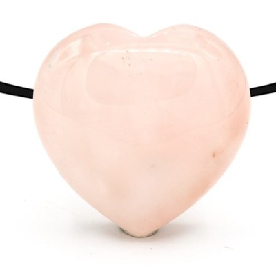 Wisiorek serce różowy kwarc - 2,5 cm