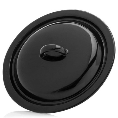 Pokrywka emaliowana czarna 24 cm
