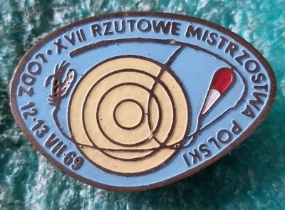 ODZNAKA XVII RZUTOWE MISTRZOSTWA POLSKI PZW ŁÓDŹ 1969