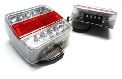 Лампа led задня do причепа lt-70 biało czerwona фото №1