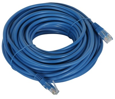 Kabel LAN Patchcord UTP 15m kat. 5e RJ45 niebieski