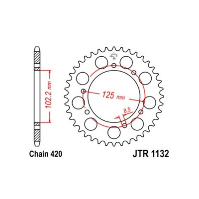 ENGRANAJE PARTE TRASERA JT JTR1132,48  