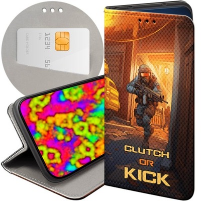 ETUI Z KLAPKĄ DO MOTOROLA MOTO G73 WZORY CS GO COUNTER-STRIKE FUTERAŁ CASE