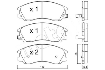 Metelli 22-0506-0 набір гальмівних колодок гальмівних, гальма дискові фото №1