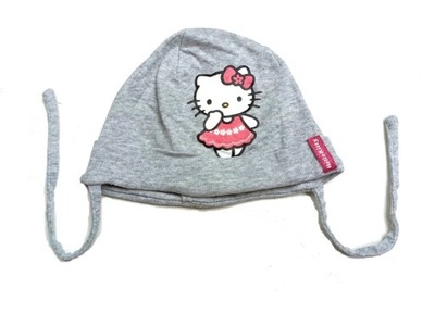HM szara czapka czapeczka z mega Hello Kitty 62/68