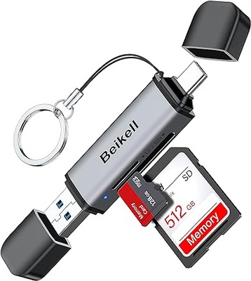 CZYTNIK KART PAMIĘCI SD/ TF BEIKELL ADAPTER USB A- USB C SD/Micro SD/MMC