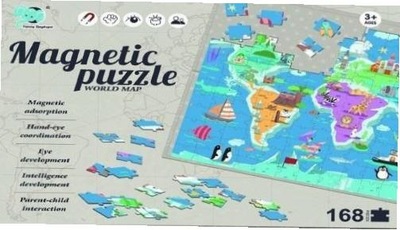 Puzzle magnetyczne Mapa Świata