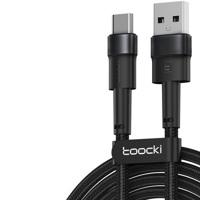 Kabel Toocki USB-A do USB-C 2m Type-C do szybkiego ładowania PD QC 3.0