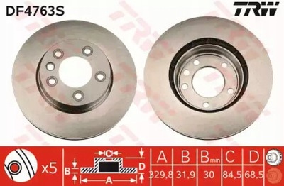 DISCO HAMULC. VW TOUAREG 03- DERECHA PARTE DELANTERA  