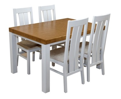 Zestaw do salonu: Stół Rozkładany +4x Krzesło KJ20
