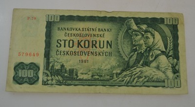 Czechosłowacja - banknot - 100 Koron - 1961 rok