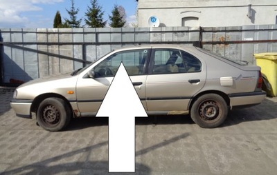 Скло дверна ліва перед nissan primera i p10 90- фото №1
