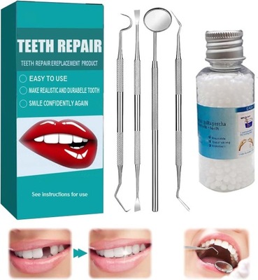 Ganbaro Moldable False Teeth, Teeth Repair Kit, Tooth Repair Granules,