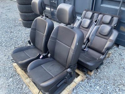 Сиденья полукожа комплект 7szt renault grand scenic iii коричневые 2010r фото №1