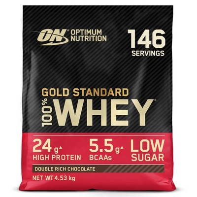 OPTIMUM NUTRITION WHEY GOLD STANDARD 4,53KG PODWÓJNA CZEKOLADA BIAŁKO