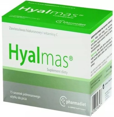 HYALMAS Kwas hialuronowy i witamina C 15 saszetek