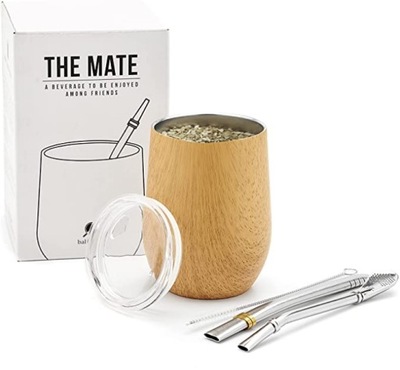 Tykwa Matero Yerba mate ozdobne 2x bombilla Zestaw