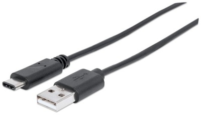 KABEL USB C-A M/M 1,0m USB2.0 Hi-Speed czarny