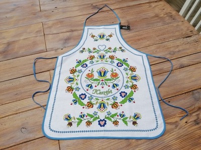 BAWEŁNIANY FOLKOWY DAMSKI FARTUCH NOWY