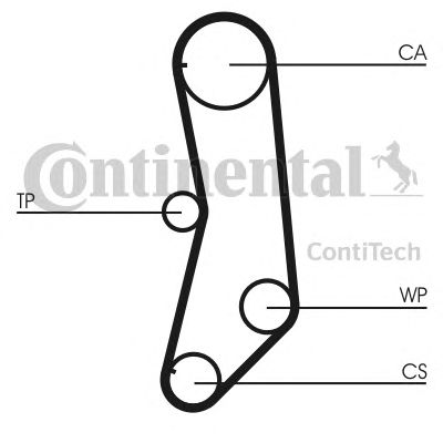 CONTINENTAL CTAM CON CONTINENTAL CT997K1 КОМПЛЕКТ РЕМНЯ ГРМ