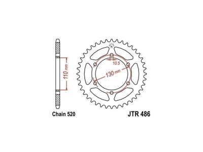 ЗУБЧАТКА ЗАДНЯЯ JT 39-ZĘBÓW YZF-R3 320 2015-2016