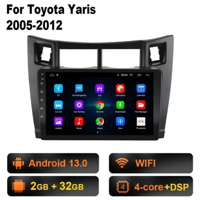 RADIO DE AUTOMÓVIL CON ANDROIDEM PARA TOYOTA YARIS 2008-2011 4G DSP WIFI CARPLAY STEREO  