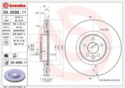 ДИСК HAM. VOLVO S80 03.06-