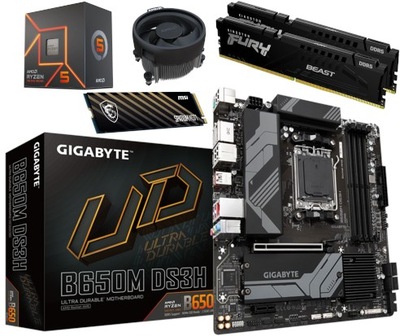 GIGABYTE B650M DS3H RYZEN 5 7600 16GB DDR5 500GB