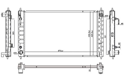 NISSENS RADIATOR ENGINE WATER NISSAN ALTIMA MAXIMA VI 2.5 3.5 09.06-  