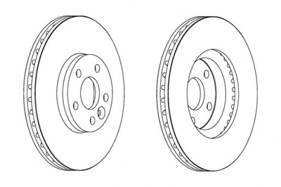 FERODO DISCOS DE FRENADO 2SZT. PARTE DELANTERA VOLVO S60 II S80 II V60 I V70 3  