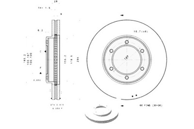 Диск тормозной. toyota hiace 95- фото №1