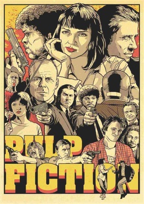 PLAKAT FILMOWY PULP FICTION Q. TARANTINO FORMAT A3