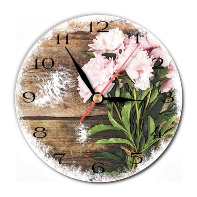 Extra zegar kwiaty vintage retro kwiecisty piękny zegar