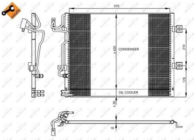 РАДИАТОР КОНДИЦИОНЕРА NRF 350223 фото