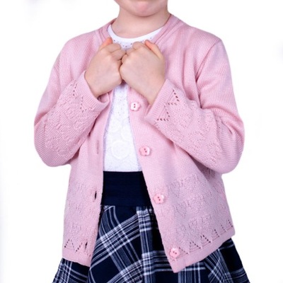 Rozpinany Sweterek Dla Dziewczynki Różowy 86