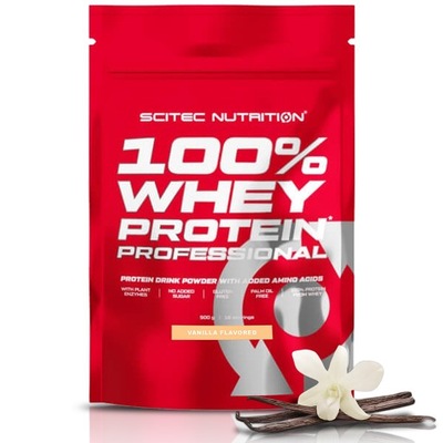 SCITEC 100% WHEY PROTEIN PROFESSIONAL 500g BIAŁKO WHEY WPC WPI MASA