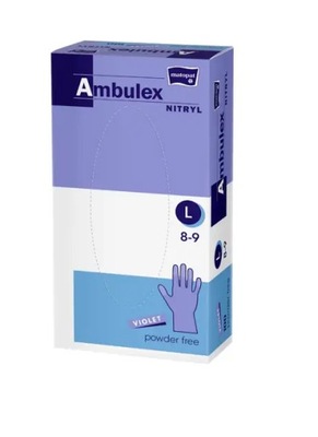 Ambulex Nitryl Rękawice nitrylowe L 100 sztuk
