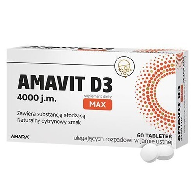 AMAVIT D3 MAX Witamina D3 4000 j.m. 60 tabletek