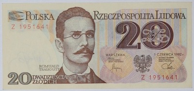 Banknot 20 zł 1982 rok - Seria Z