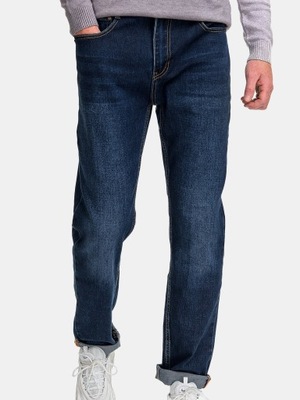 Spodnie Jeansowe Męskie Klasyczne Jeansy granatowe 34