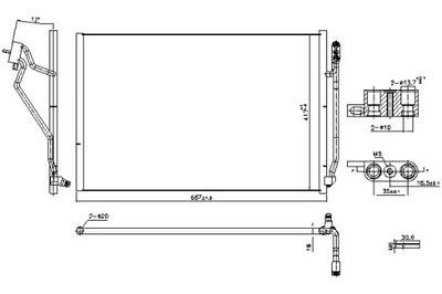 NISSENS CONDENSADOR DE ACONDICIONADOR MERCEDES S C216 S W221 4.0D 4.7 5.5  